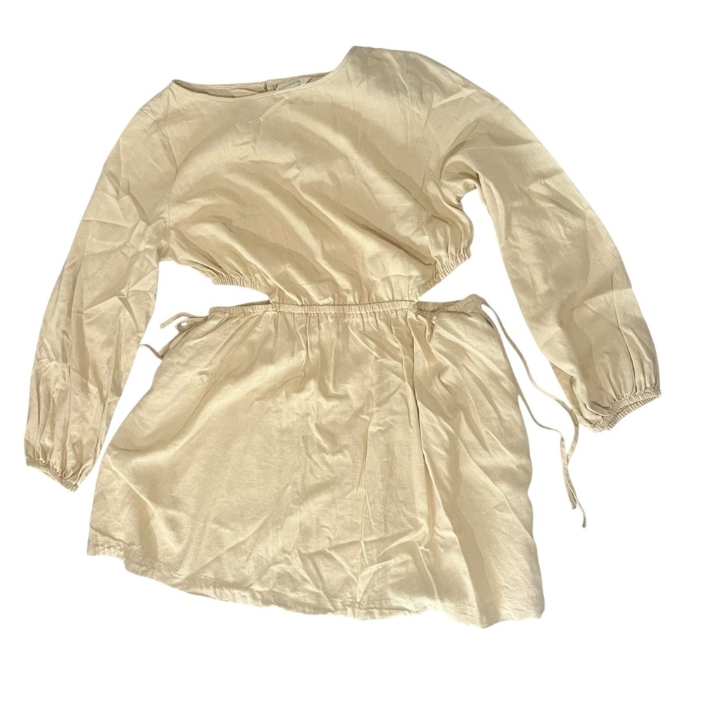 Universal Thread Neutral Linen-Blend Balloon Slee… - image 3